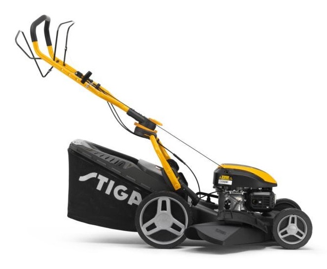 Stiga Combi 748 S - Tagliaerba a scoppio trazionato 46 cm, 139 cc, Acciaio galvanizzato, 4 in 1, Cesto di raccolta 60 litri