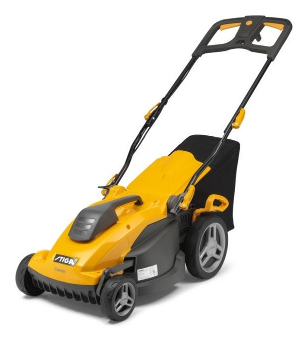 Stiga Combi 340c - Tosaerba Elettrico a Spinta 1600 W, Taglio 38 cm, Funzione Mulching, Cesto da 40 Litri