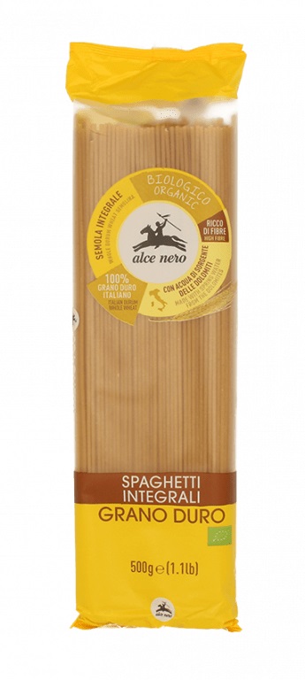 Alce Nero Spaghetti Integrali Bio 500 g - 100% Grano Duro Italiano