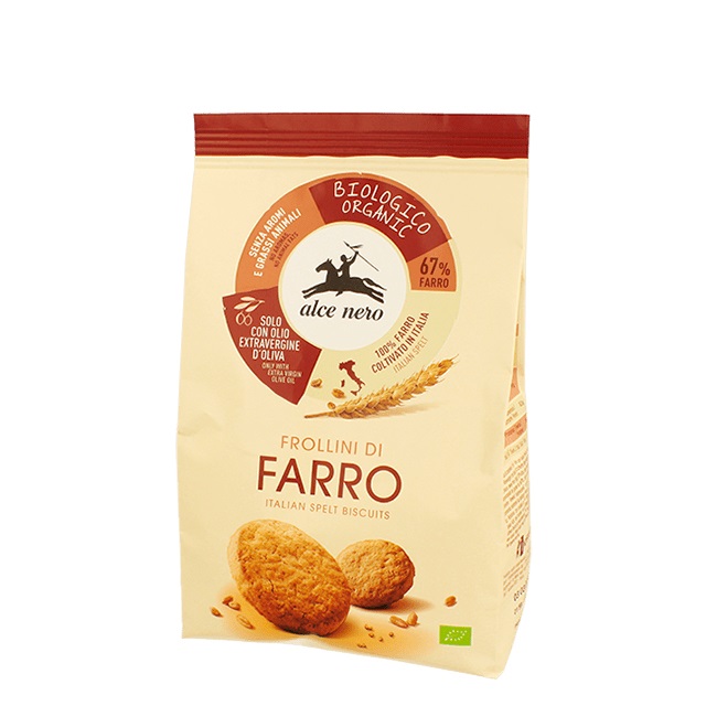 Alce Nero Frollini di Farro Biologici 300g - Senza Uova e Aromi, con Olio Extravergine d'Oliva