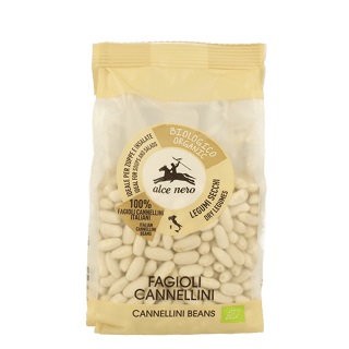 Alce Nero Fagioli Cannellini Biologici 400 g - Fagioli coltivati nelle colline del Piemonte, ideali per zuppe e minestre