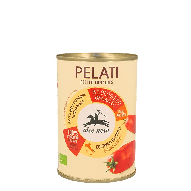 ALCE NERO Pomodori Pelati Biologici 400 g - Ingredienti: Pomodori Pelati e Succo di Pomodoro
