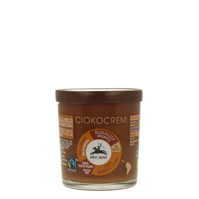 Alce Nero Ciokocrem Crema Spalmabile Bio alla Nocciola Fairtrade 180 g