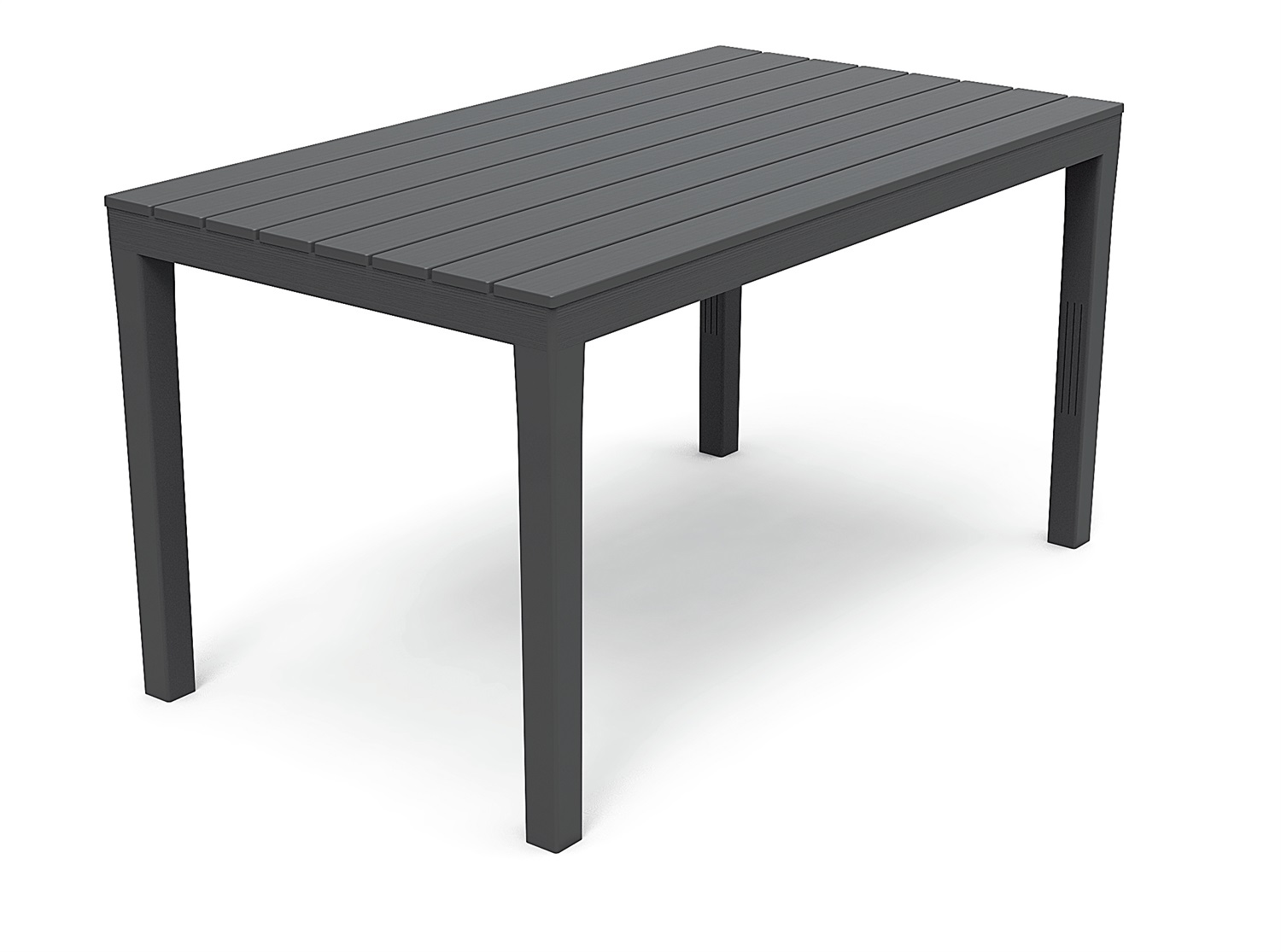 IPAE-PROGARDEN Tavolo da Giardino Sumatra in Polipropilene Antracite 138x78x72 cm - Resistente e Elegante
