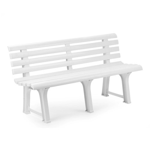 PROGARDEN Panchina Orchidea in Resina Bianca - Componibile, Resistente alle Intemperie, Dimensioni 145x49x74 cm
