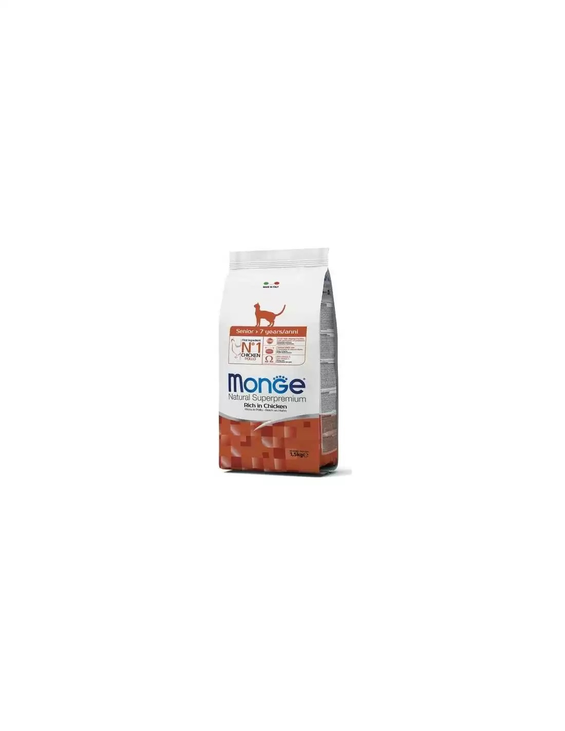 Monge 8009470005401 cibo secco per gatti 1,5 kg Senior Pollo
