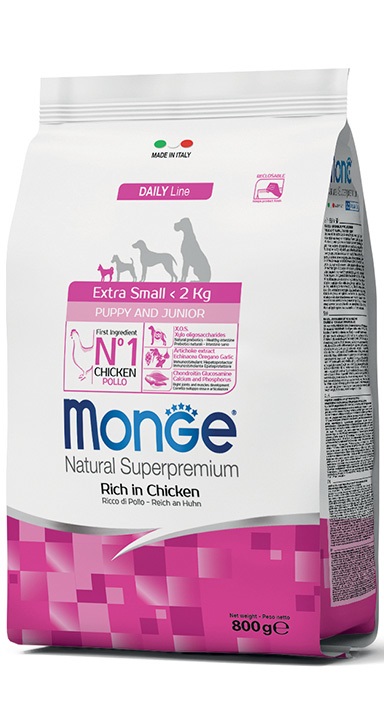 Monge 8009470011402 cibo secco per cani 800 g Cucciolo Pollo