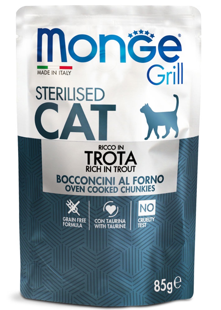 Monge Cat Grill Sterilised Forelle Gatto Spuntini Trota 85 g