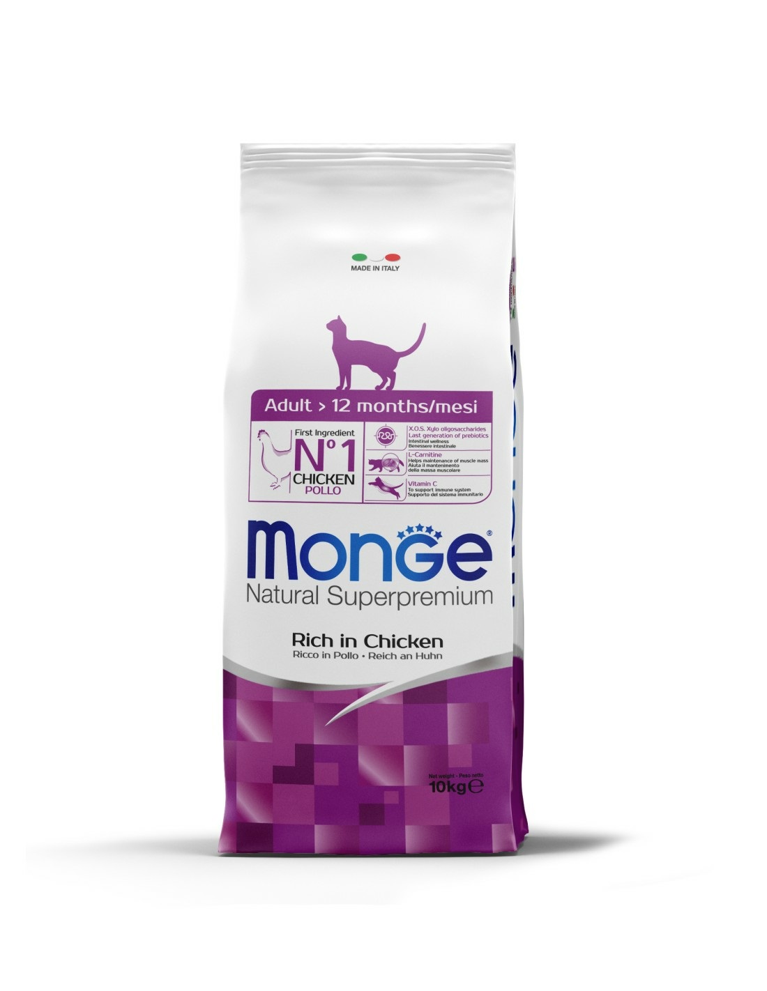 Monge 8009470056236 cibo secco per gatti 10 kg Adulto Pollo