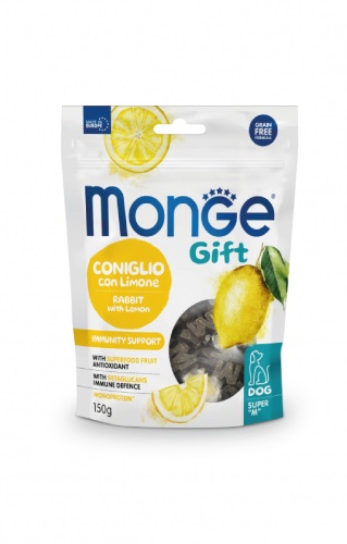 Monge Gift Super M Immunity Support Coniglio e Limone - Alimento Complementare per Cani Adulti - 150 g