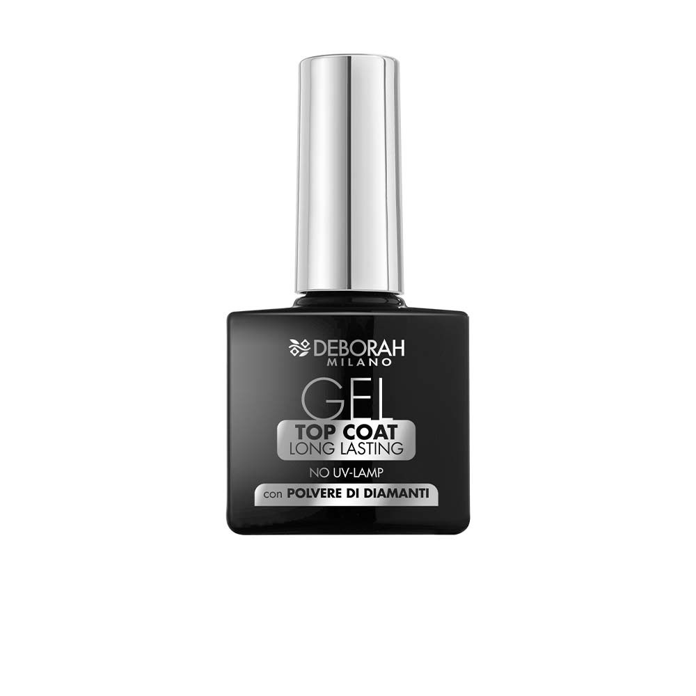 Deborah Milano Top Coat Effetto Gel 8.5ml - Asciugatura Rapida, Polvere di Diamanti, Senza Lampada UV