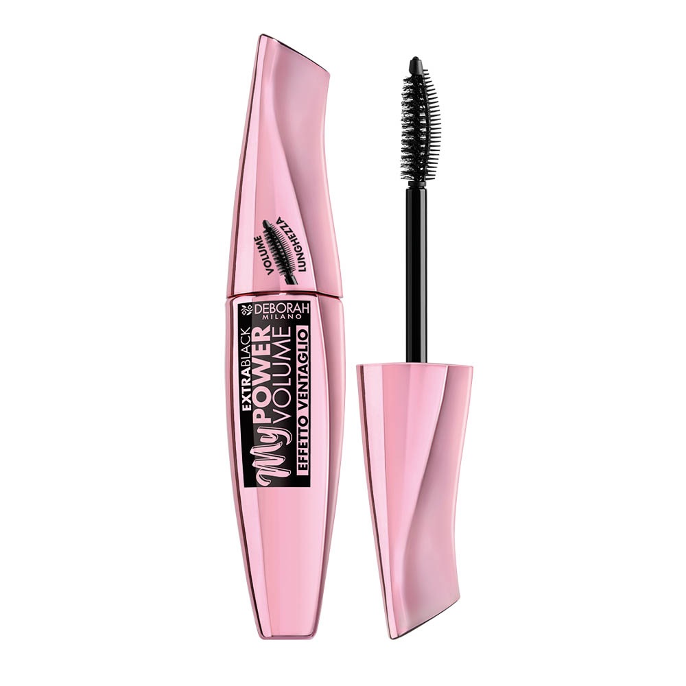 Deborah Milano My Power Volume Mascara Extra Black - Effetto Fan, Volume e Curvatura, 14 ml