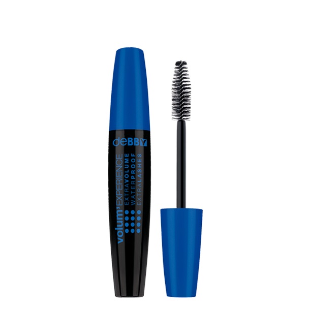 deBBY volum'EXPERIENCE Mascara Extra Volume Waterproof Extra Black 13.6ml - Applicatore Maxi, Formula Intensiva