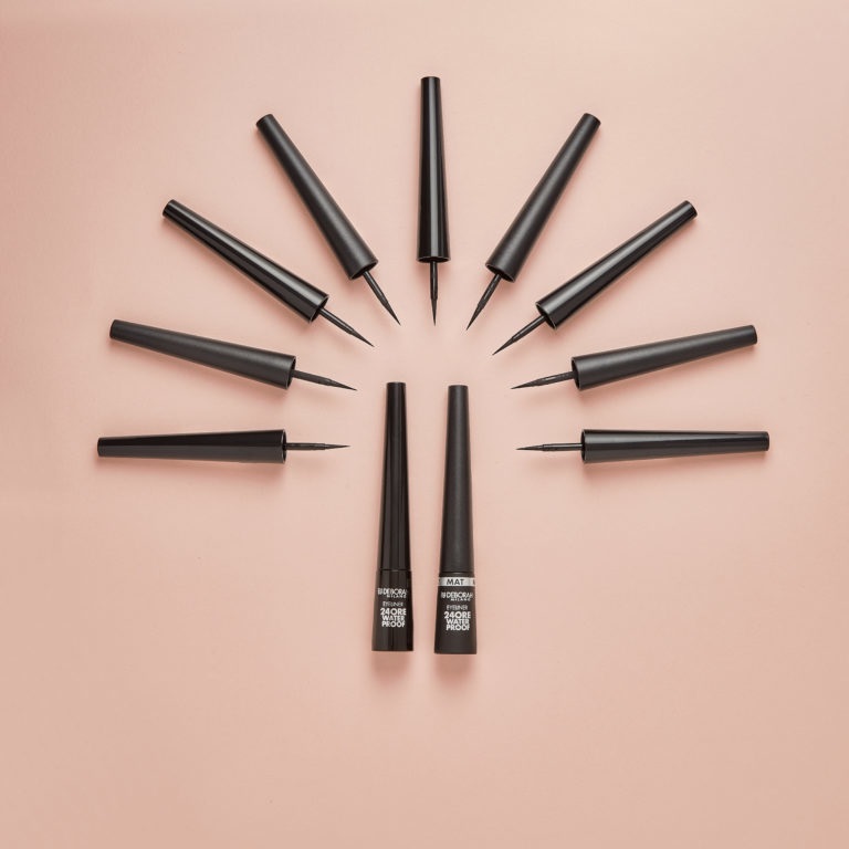 Deborah Milano Eyeliner Liquido 24 Ore Waterproof Nero Mat 2.9g - Punta Flock Ultra Precisa