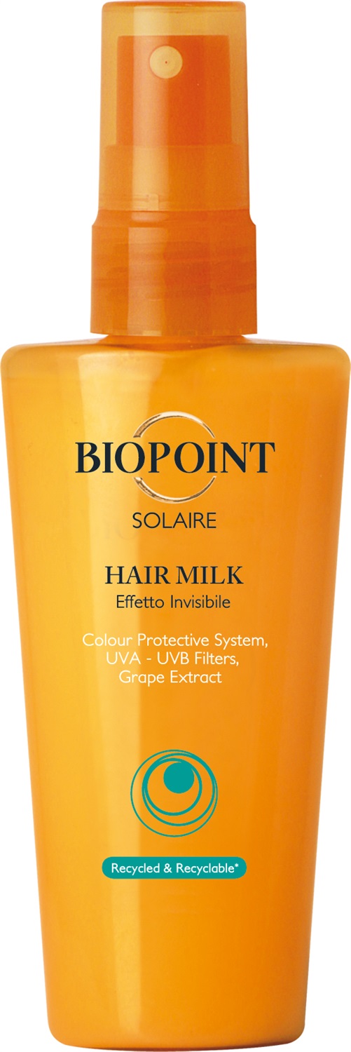 Biopoint Hair Milk 100ml - Spray Protezione Solare per Capelli, Idratante e Nutriente, Texture Invisibile