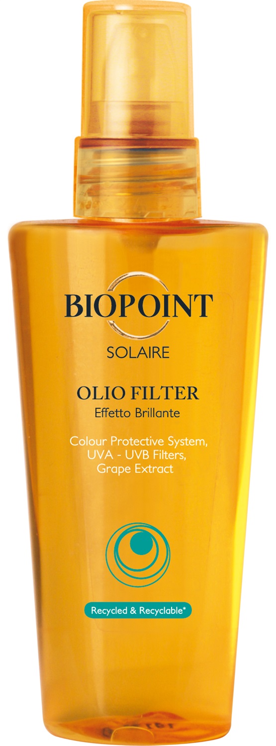 Biopoint Olio Filter 100ml - Effetto Brillante e Liscio, Nutre e Protegge i Capelli da Sole e Cloro