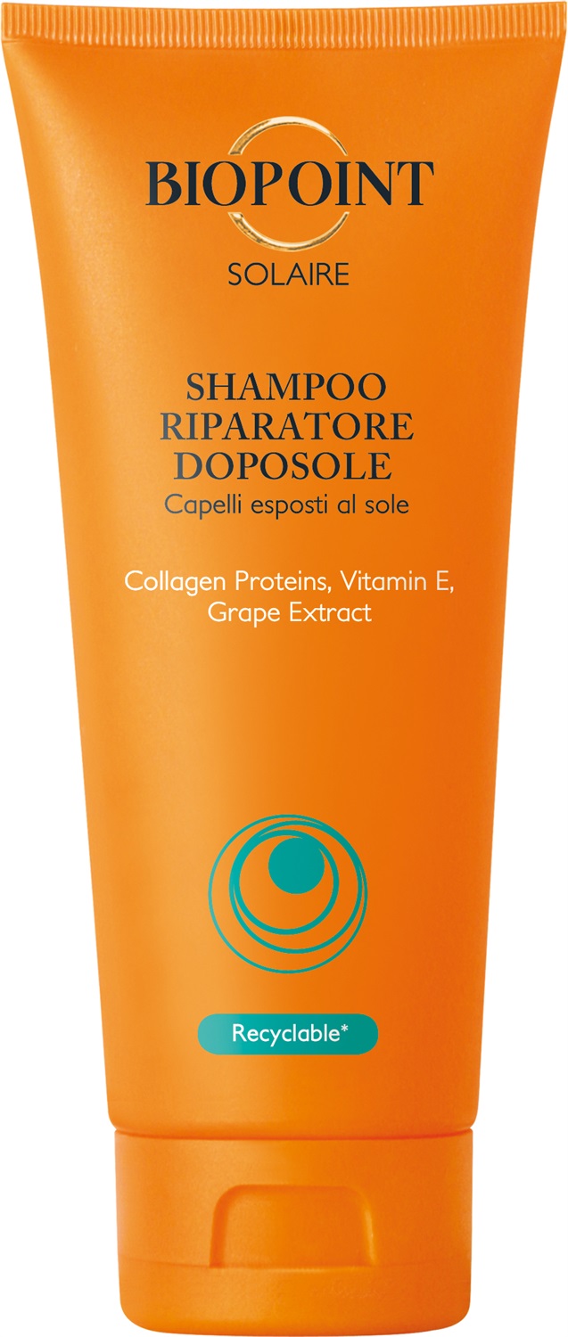 Biopoint Shampoo Riparatore Doposole 200 ml - Idratante e Ristrutturante per Capelli Danneggiati