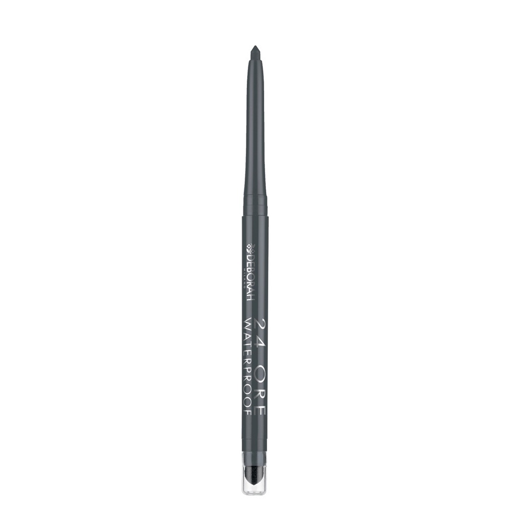 Deborah Milano Matita Occhi 24 Ore Waterproof 07 Grey - 0.5g, Texture Ultrasetosa, Lunga Tenuta, Mina Retraibile