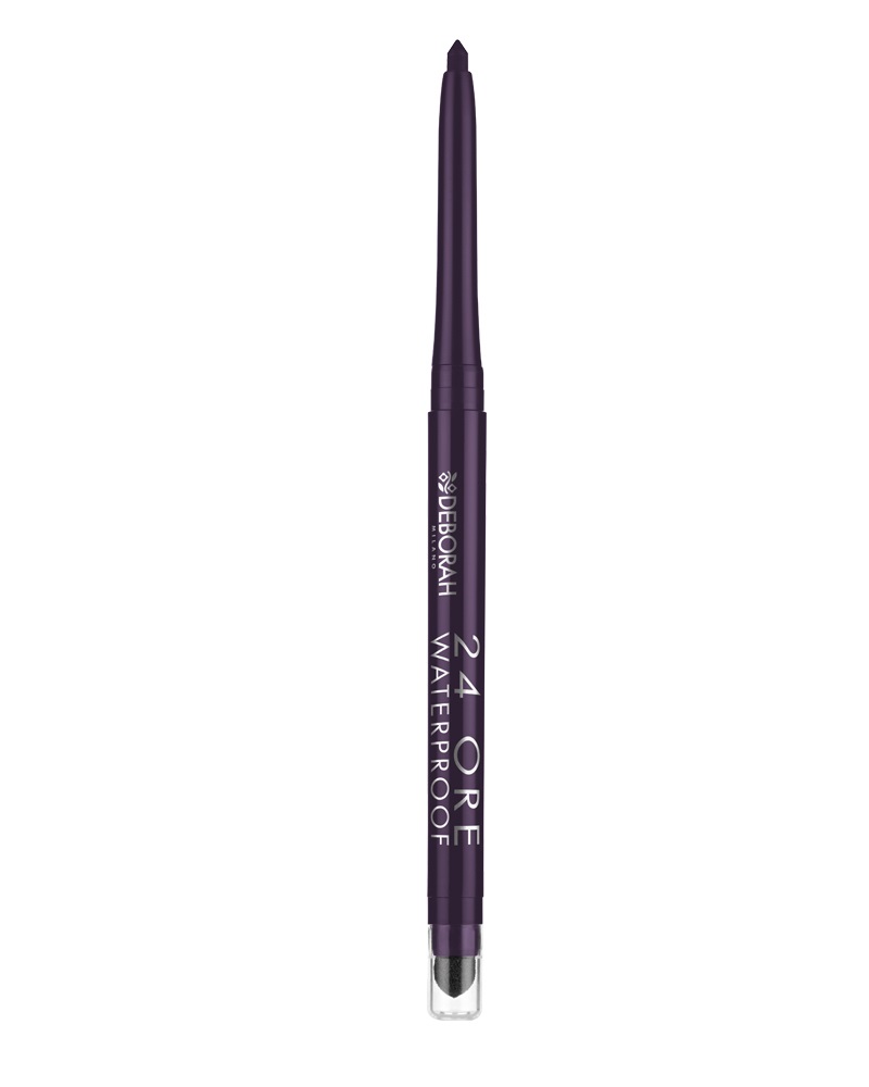 Deborah Milano Matita Occhi 24 Ore Automatica Waterproof 08 Violet, 0.5g - A Lunga Durata, Alta Precisione e Ultra-pigmentata