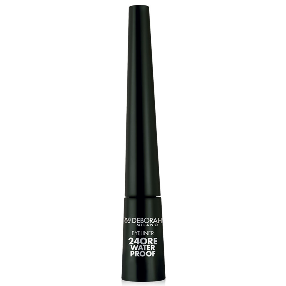 Deborah Milano Eyeliner 24 Ore Waterproof Nero Intenso - Eyeliner Liquido Ultra Preciso con Finish Brillante, 2,9 gr
