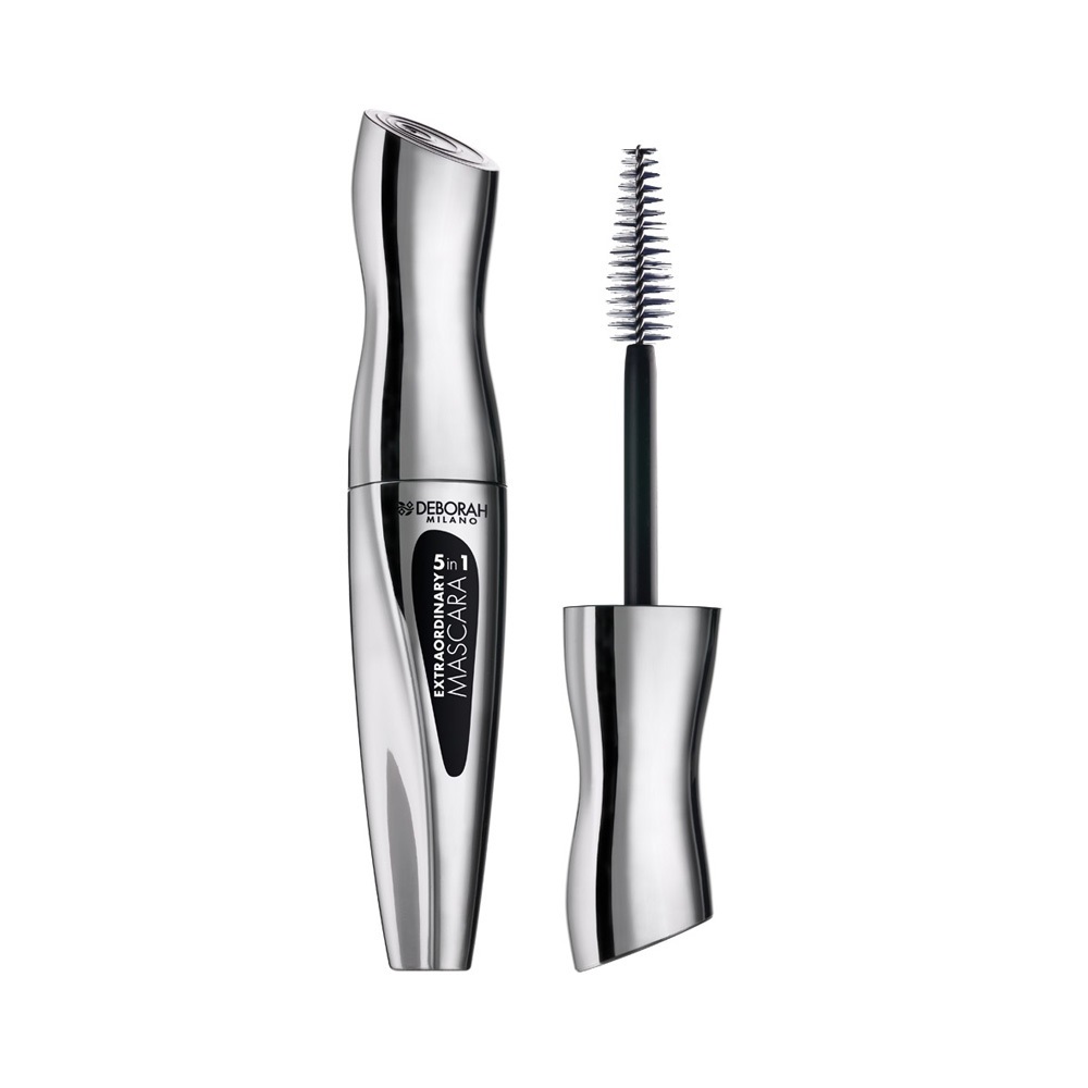 Deborah Milano Extraordinary Mascara 5-in-1 12ml - Volumizzante, Allungante, Incurvante, Alta Definizione, Nero