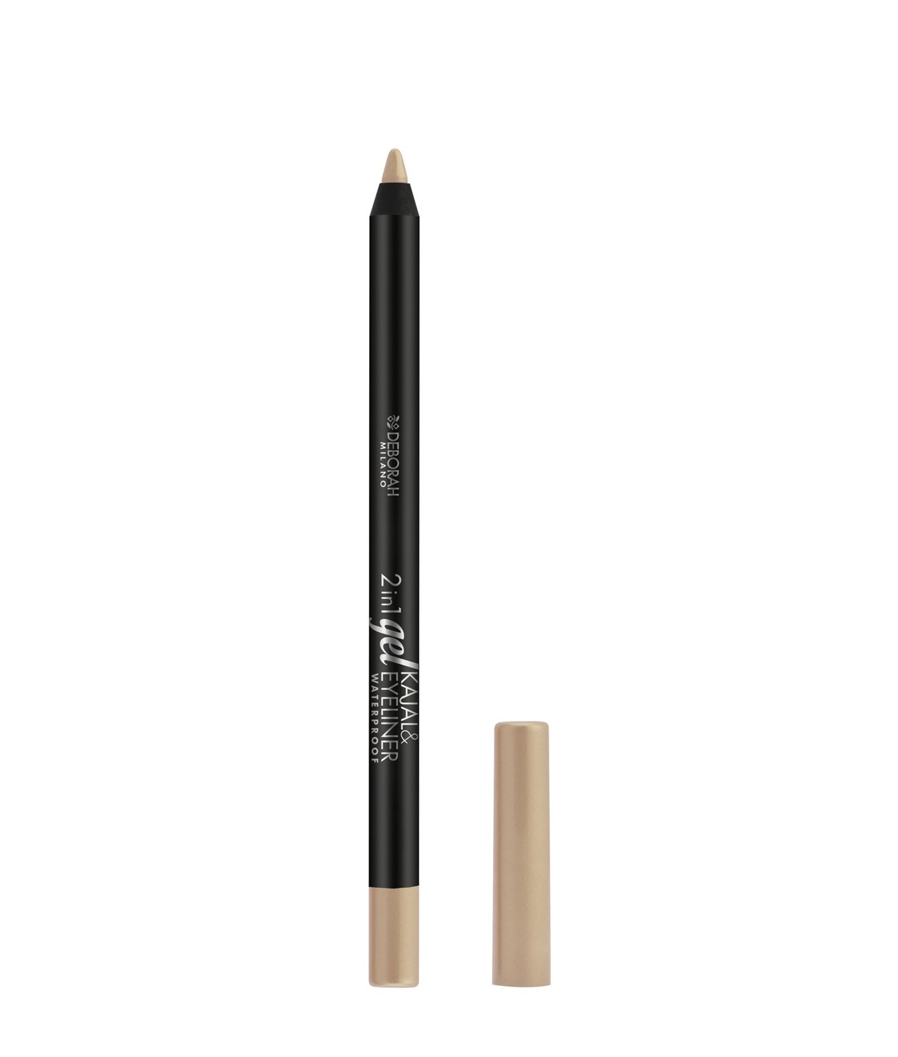 Deborah Milano Matita Occhi 2 in 1 Kajal e Eyeliner Waterproof, 06 Butter, Lunga Durata, Ultra-pigmentato, 1.4 gr