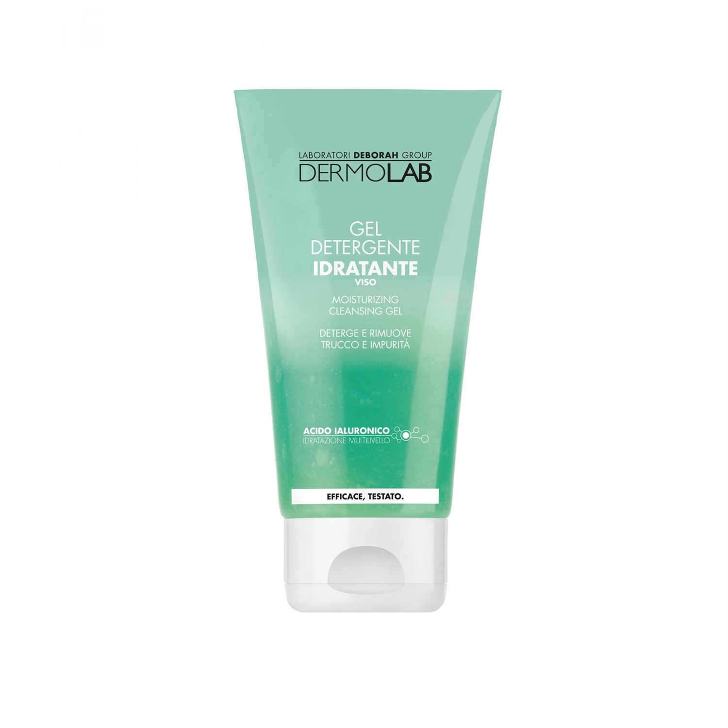 Deborah Milano Gel Detergente Idratante 005629 - 150 ml, Rimuove Impurità e Trucco, Texture Delicata