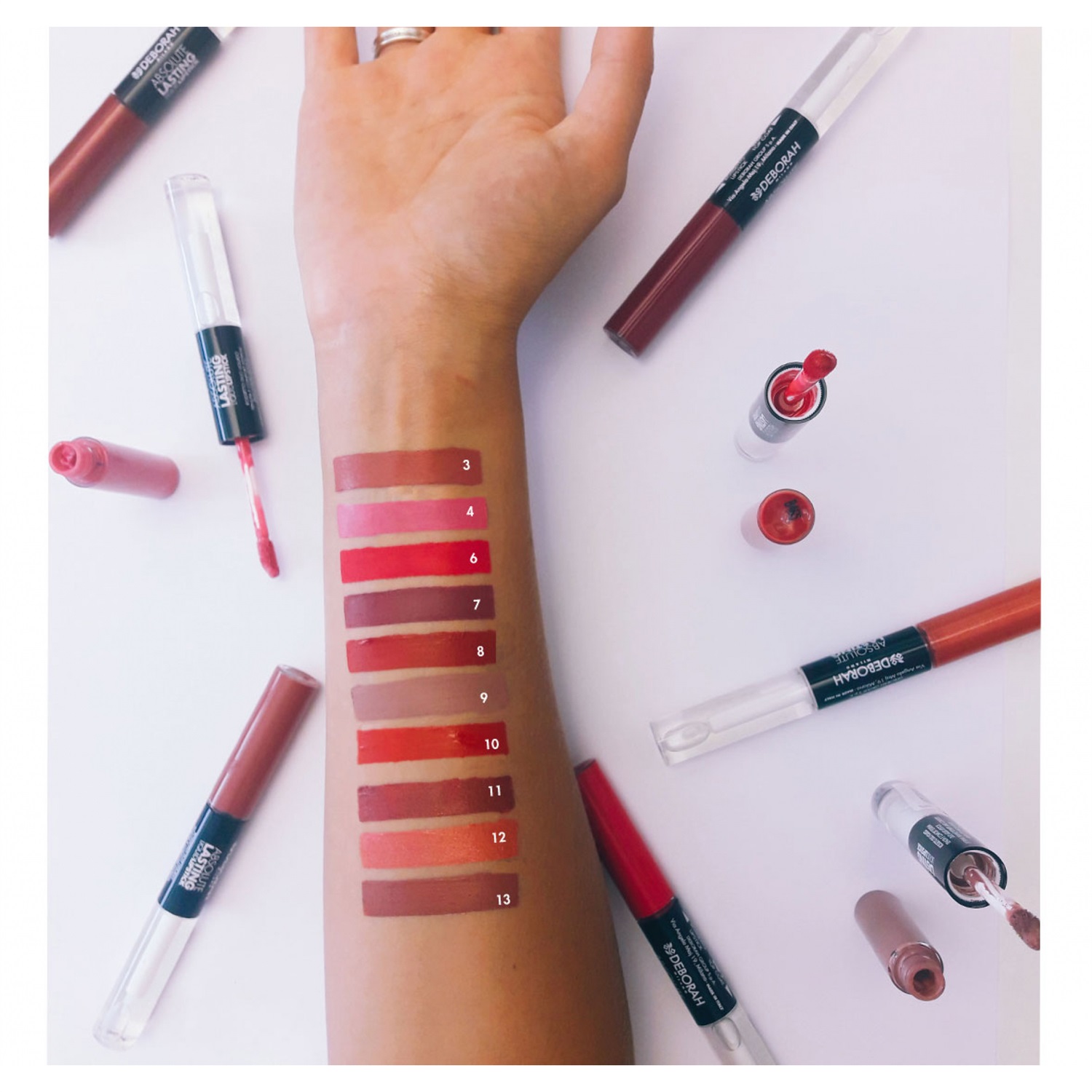 Deborah Milano Absolute Lasting Liquid Lipstick 09 Real Nude - Rossetto Liquido Doppio Risultato con Colore Mat e Gloss Idratante