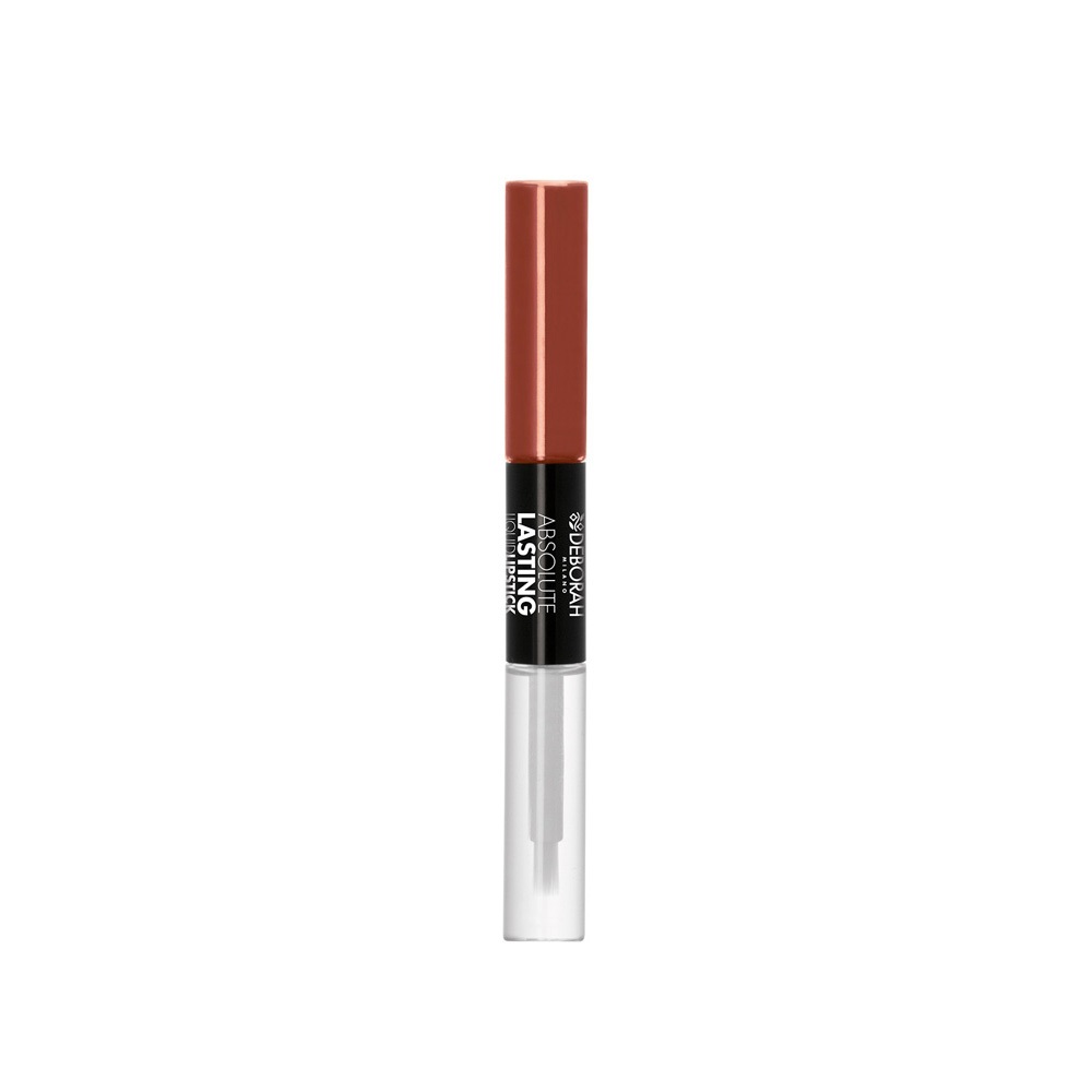 Deborah Milano Absolute Lasting Liquid Lipstick 13 Light Brown - Rossetto Liquido Duo Effetto Mat Gloss, 8ml