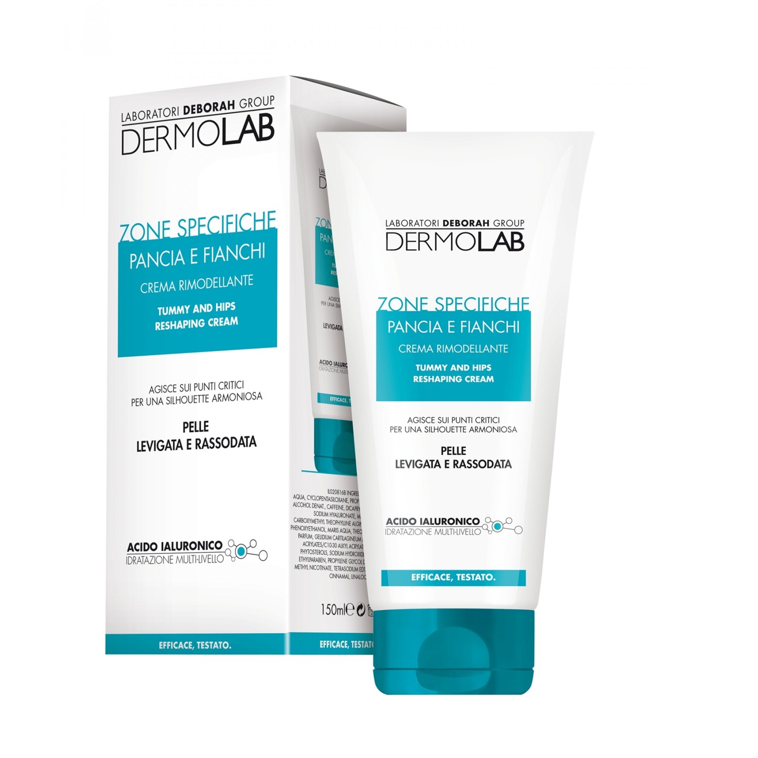 DERMOLAB Deborah Crema Corpo Rimodellante per Pancia e Fianchi - 150 gr