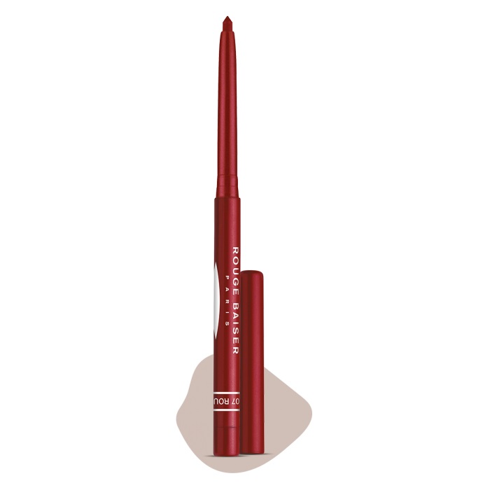 Rouge Baiser Stylo Contour Des Lèvres Matita Labbra Automatica N.7 Rouge Intense - No Transfer, Lunga Tenuta, Texture Leggera e Vellutata