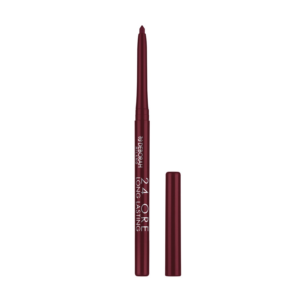 Deborah Milano Matita Labbra 24 Ore Long Lasting Dark Red 01 - Waterproof, No Transfer, 0.4g