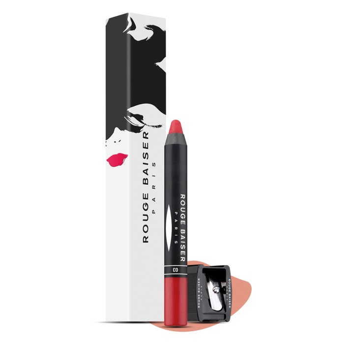 Rouge Baiser Rouge Couleur Intense - Rossetto a Lunga Tenuta, Finish Satinato, Colore Intenso Arancione, 03 Tangerine
