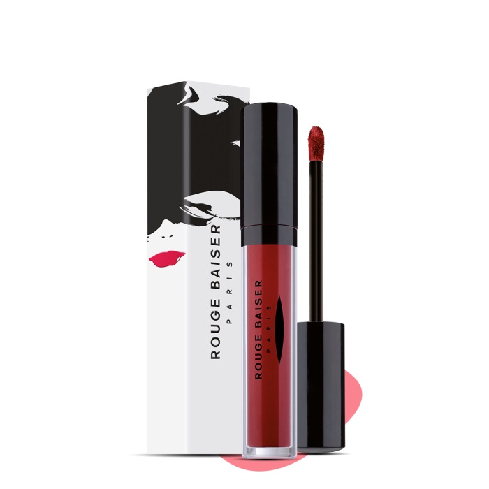 Rouge Baiser Laque À Lèvres Intensément Mat 809 - Rossetto Liquido Bourgogne con Idratazione Intensa e Effetto No Transfer