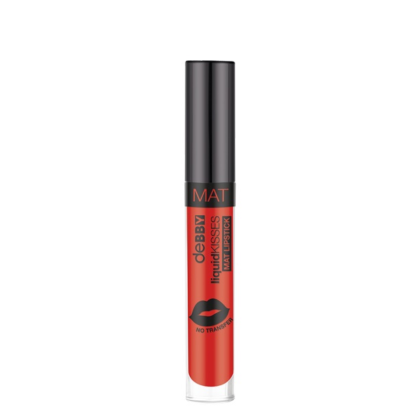 Debby Liquid Kisses Mat Lipstick N.07 - Rosso Opaco Lunga Durata con Effetto Vellutato