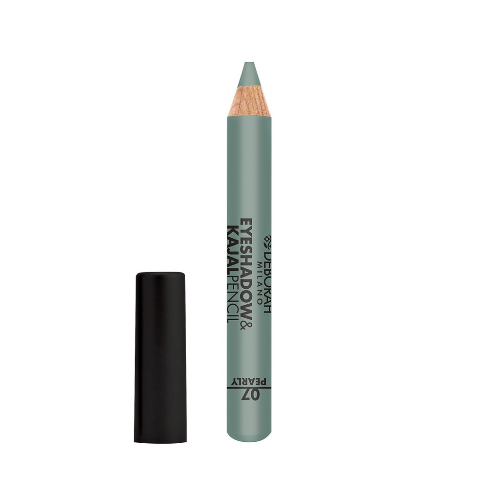 Deborah Milano Eyeshadow & Kajal Pencil 07 Green Pearly 2g - Texture Cremosa, Alta Sfumabilità e Precisione