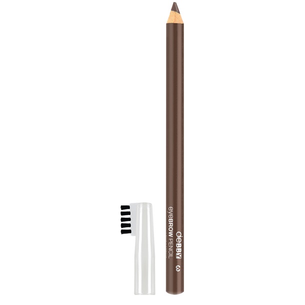 Debby EyeBrow Pencil Long Lasting 03 - Matita per Sopracciglia con Pettinino Separatore, Formula Idratante e Antiossidante