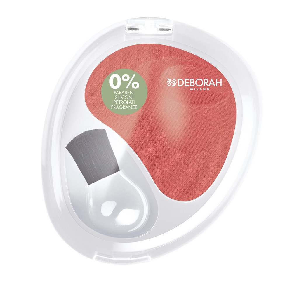 Deborah Milano Fard Formula Pura Mahogany 6 g - Texture Soffice, Effetto Bonne Mine, 98.1% Ingredienti Naturali