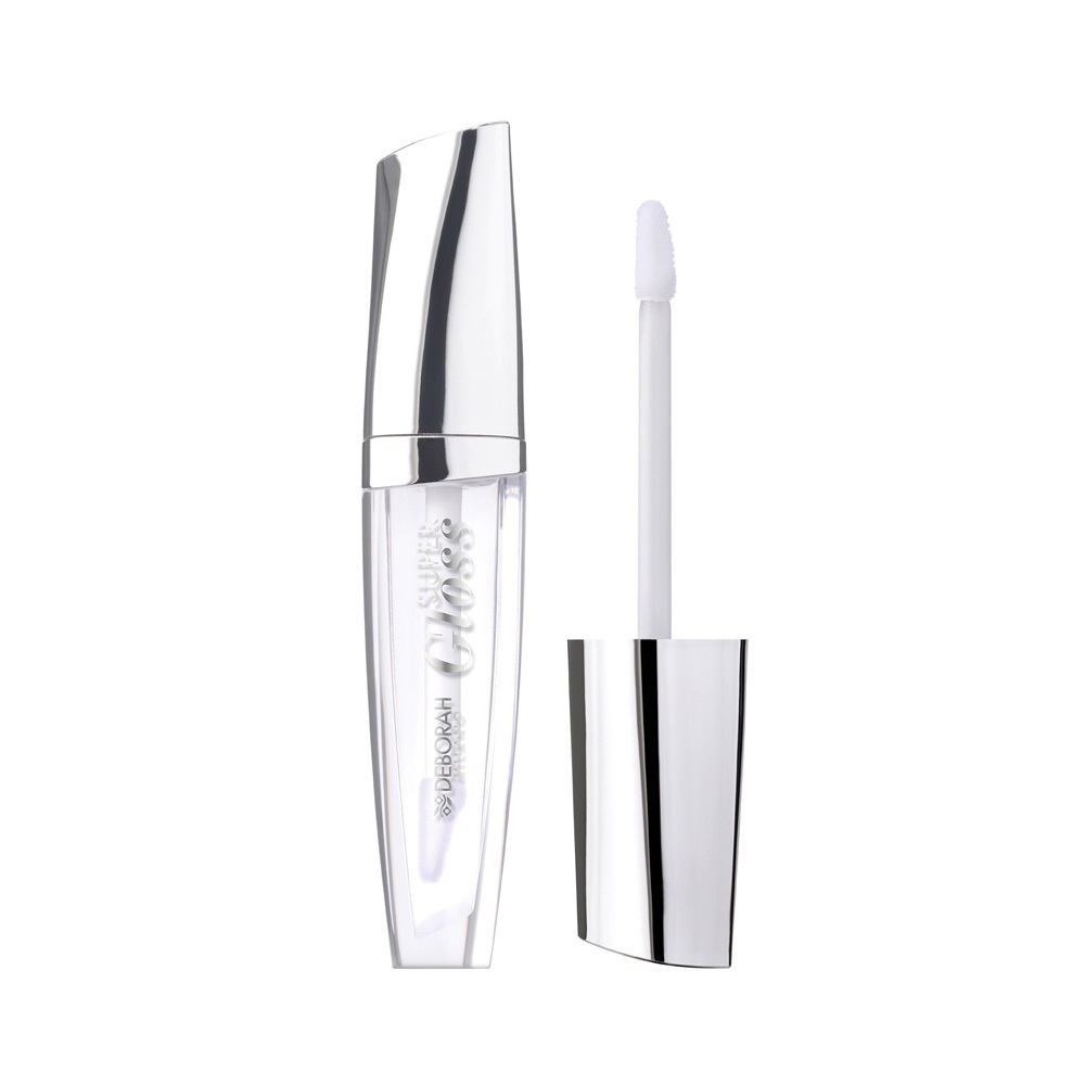 Deborah Milano Super Gloss Trasparente 1 - Lucidalabbra Volumizzante e Brillante con Acido Ialuronico - 4.5g