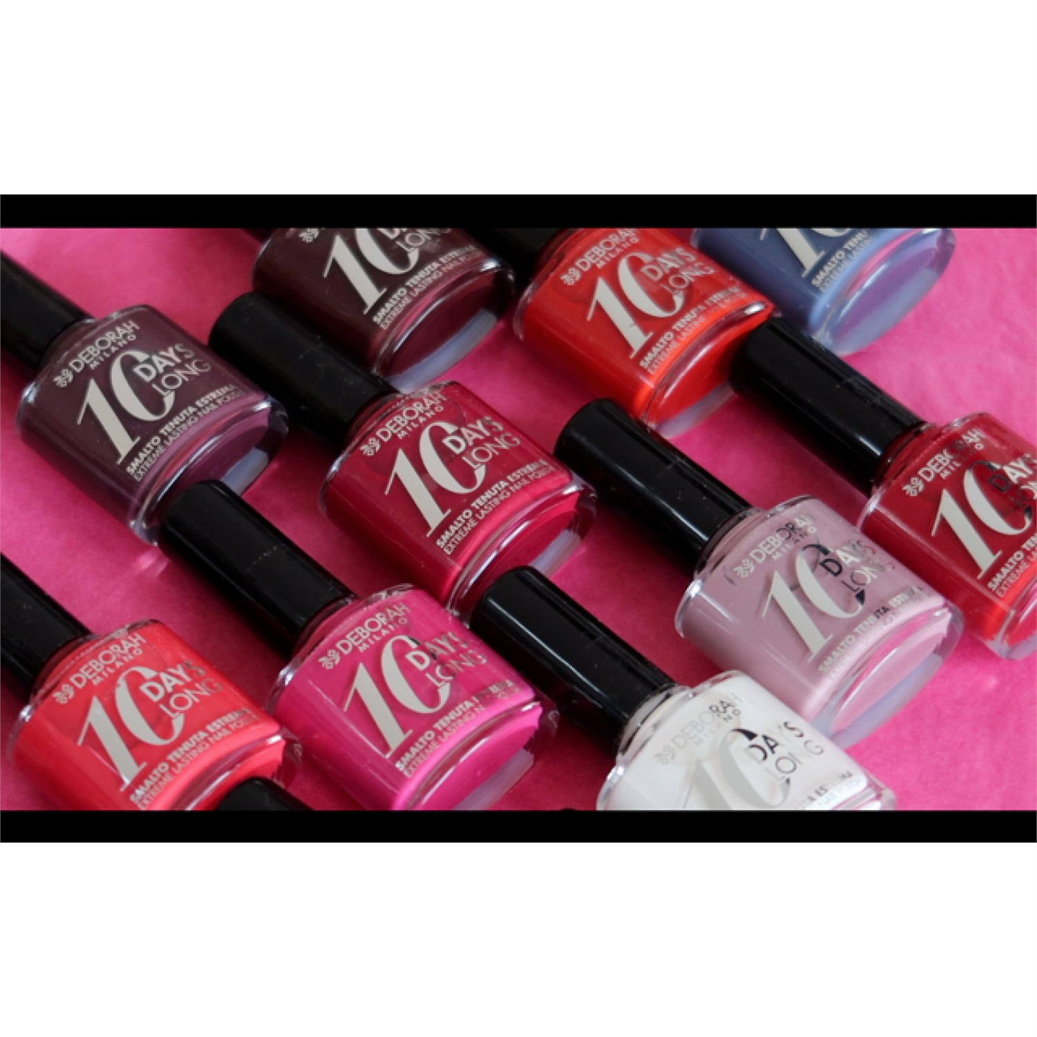 Deborah Milano Smalto 10 Days Long 00 Top Coat - 11 ml, Tenuta Estrema fino a 10 Giorni, Senza Ritocco e Lampada UV, Alta Brillantezza