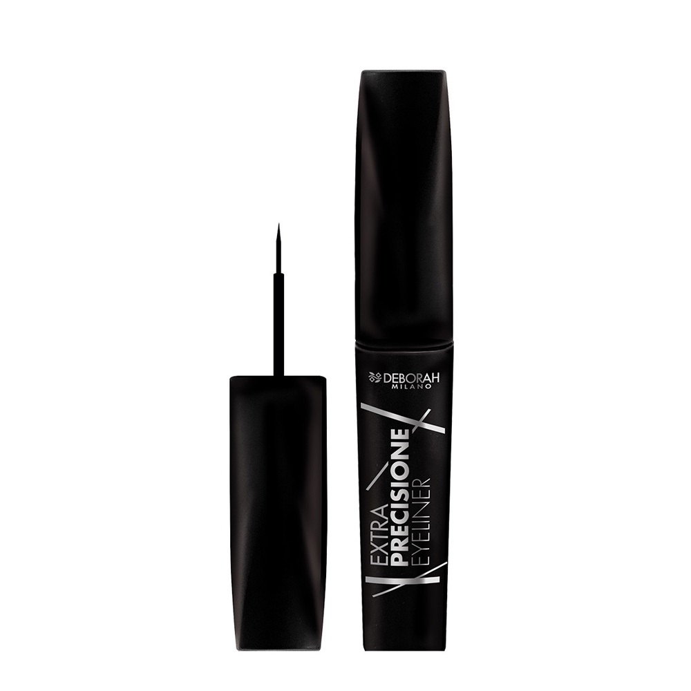 Deborah Milano Eyeliner Extra Precisione Nero 5.2g - Eyeliner Liquido con Pennello di Precisione, Asciugatura Rapida e Rilascio Colore Intenso