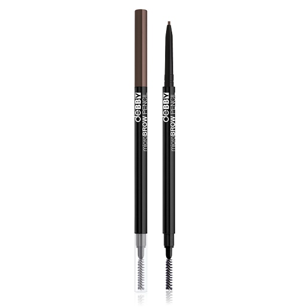 deBBY MicroBROW Pencil 02 - Matita automatica marrone per sopracciglia definite e infoltite, punta super skinny