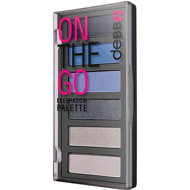 Debby On The Go Eyeshadow Palette 04 - 6 Ombretti Mat e Satinati, Finish Vellutato, Colori Blu