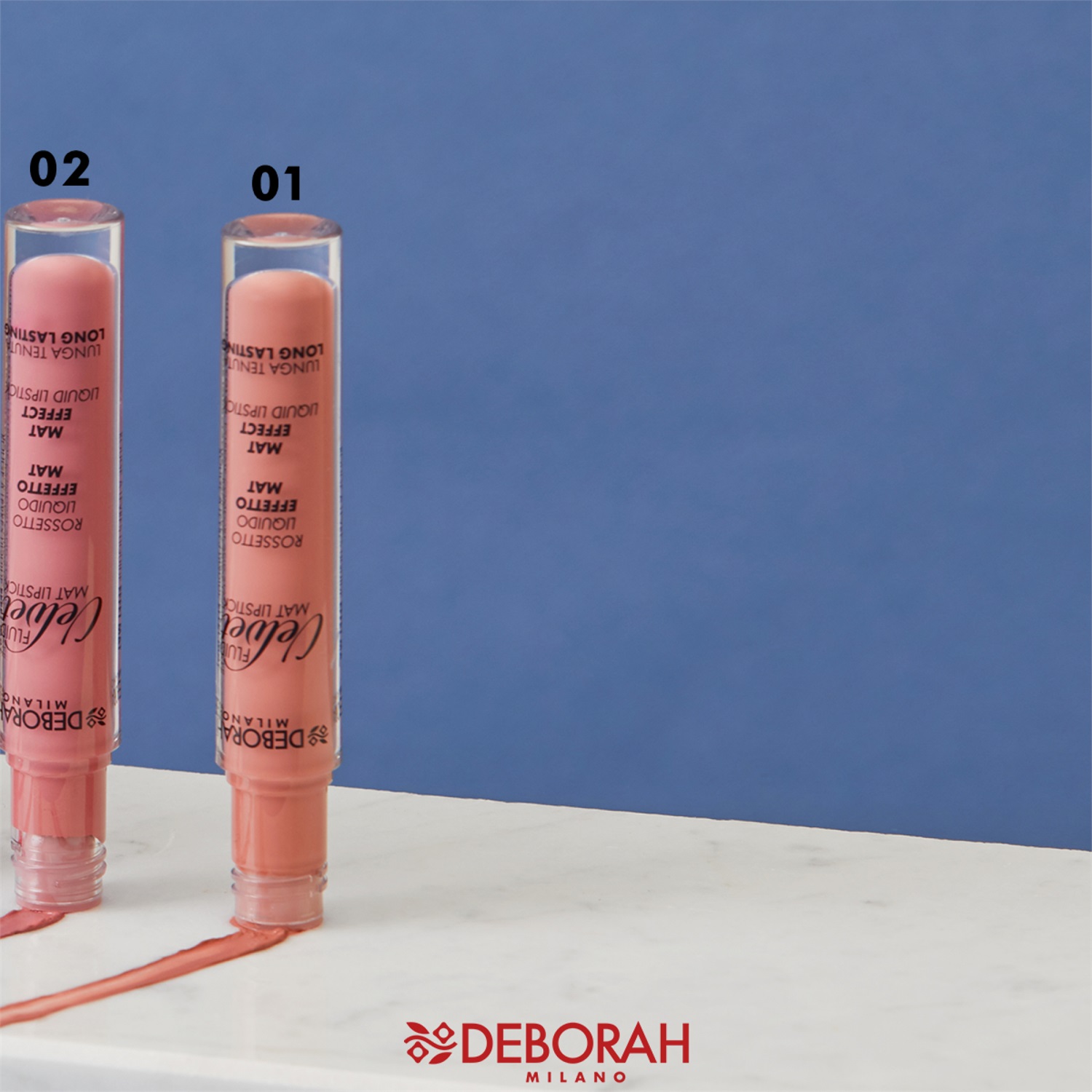 Deborah Milano Fluid Velvet Mat Lipstick 13 Antique Pink - Rossetto Liquido Opaco 4.5g con Lunga Tenuta e Idratazione