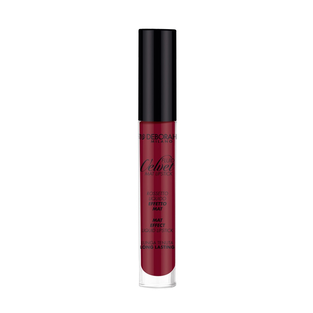 Deborah Milano Fluid Velvet Mat Lipstick 16 Brick - Rosso Bordeaux Opaco 4.5g