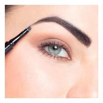 Deborah Milano 24 Ore Brow Marker 04 Brunette - Penna Sopracciglia Effetto Microblanding a Lunga Tenuta, Punta a Tre Estremità, 0.8g