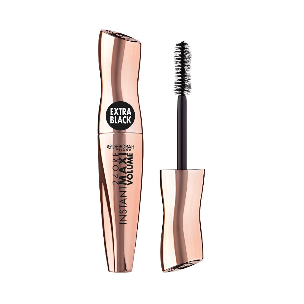 Deborah Milano Mascara 24 Ore Instant Maxi Volume Extra Black 12ml - Volume Estremo e Lunga Durata