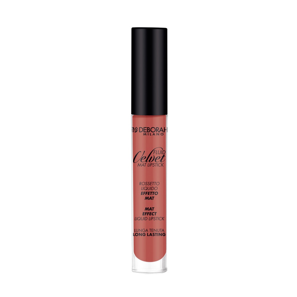 Deborah Milano Fluid Velvet Lipstick N.22 Terracotta 4.5g - Lunga Tenuta, Idratante, Effetto Matte