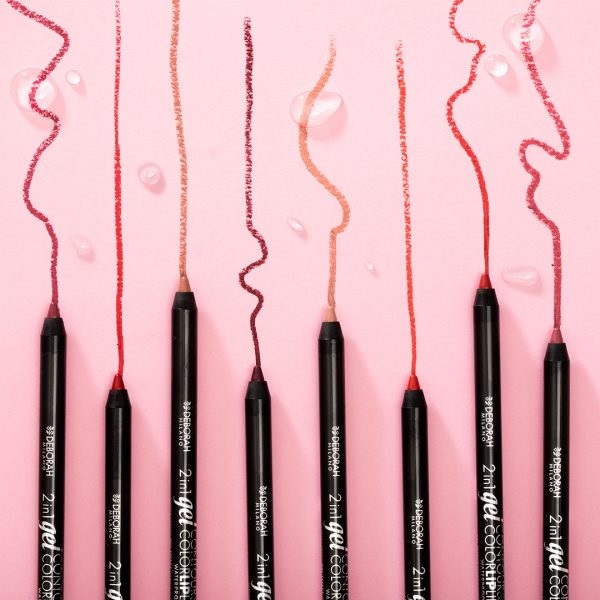 Deborah Milano Matita Labbra 2 in 1 Gel Contour&Color 03 Dusty Pink - Alta Pigmentazione, Waterproof, 1.3g