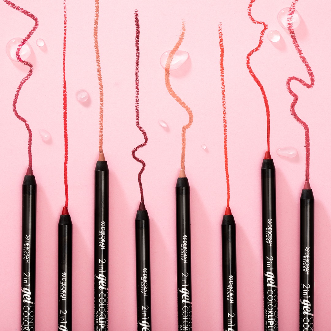 Deborah Milano Matita Labbra 2in1 Gel Contour&Color Waterproof Rubine 06 - 1.3g, Alta Pigmentazione e Ultra-Scorrevole